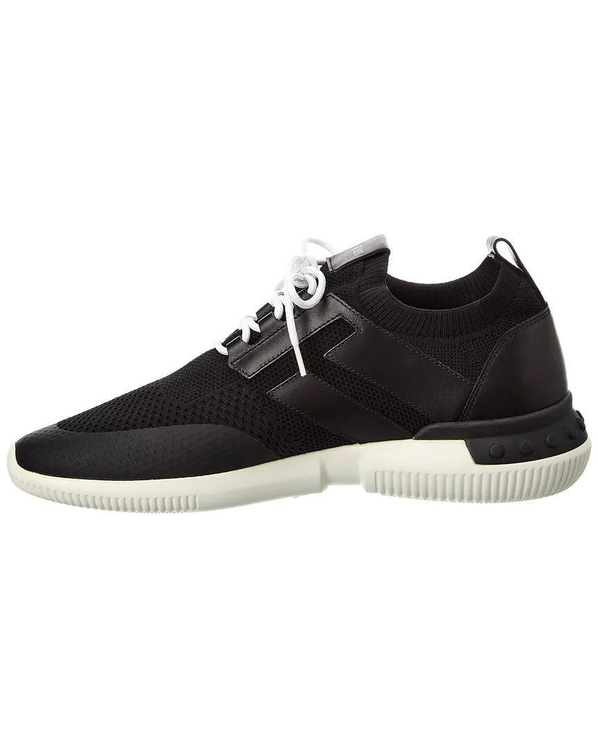 TOD��s Sportivo Light Knit & Leather Sneaker