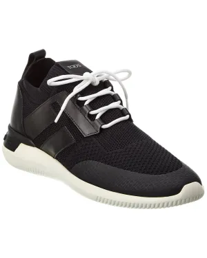 TOD��s Sportivo Light Knit & Leather Sneaker