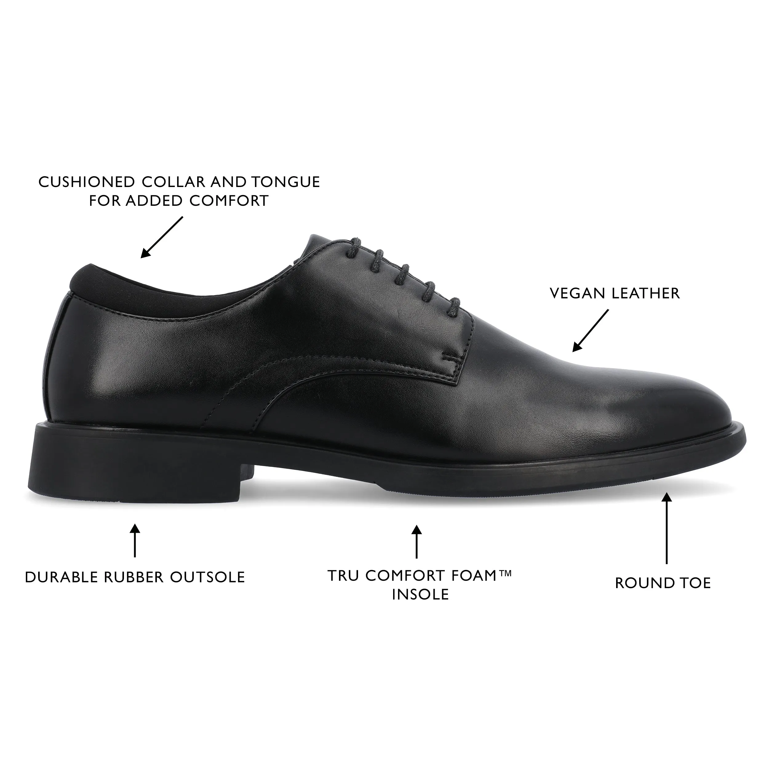 Vance Co. Kimball Plain Toe Dress Shoe