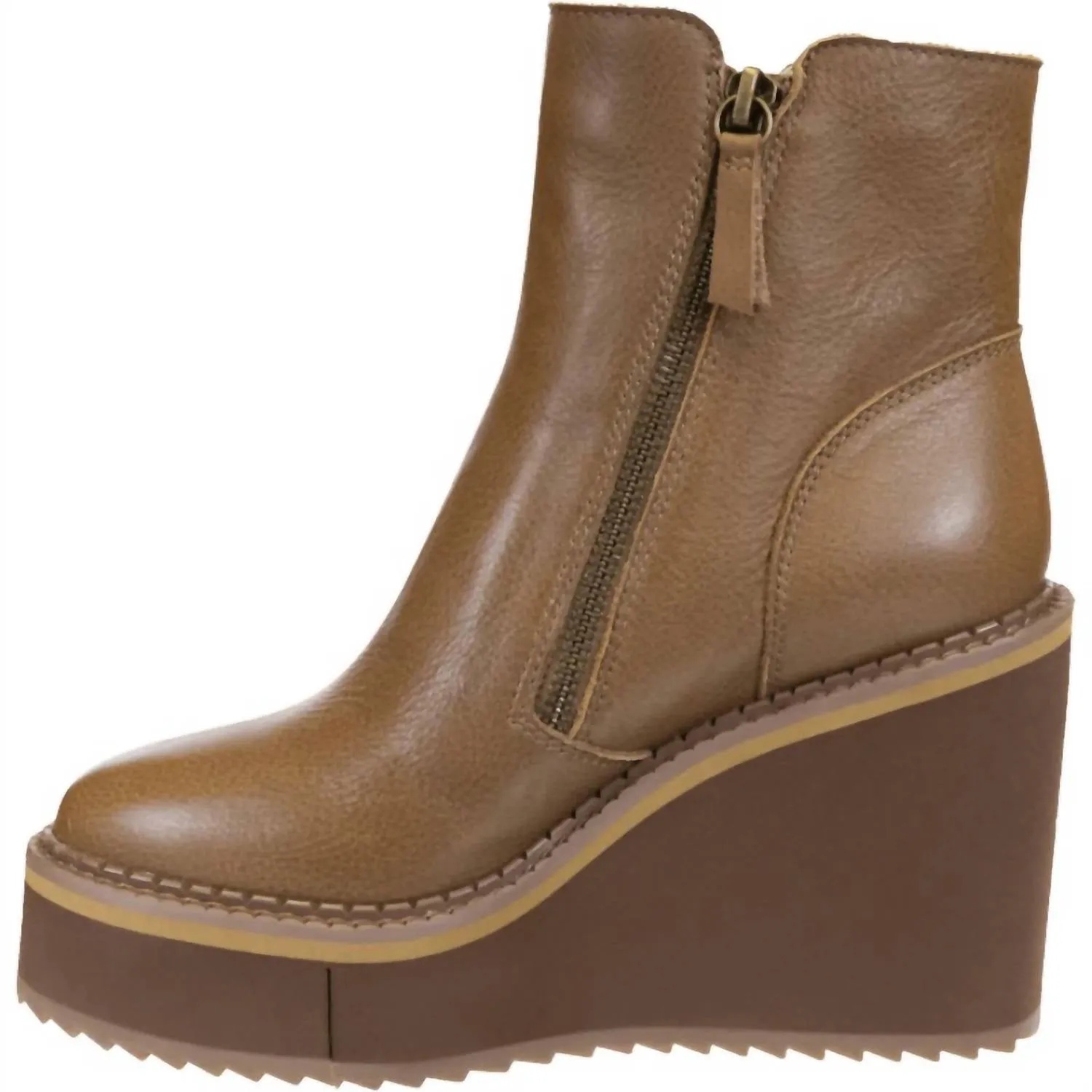 Women's Avail Wedge Ankle Boots In Brown