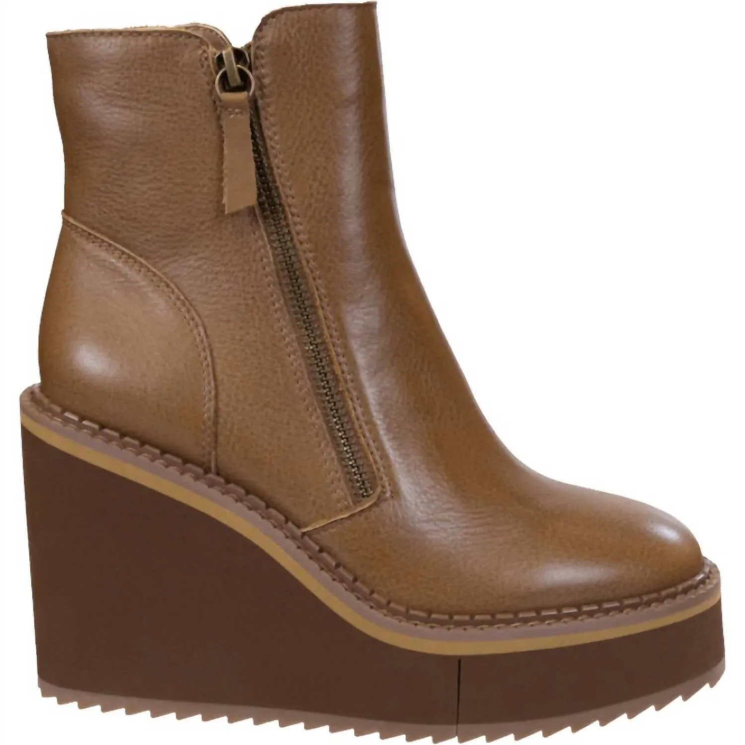 Women's Avail Wedge Ankle Boots In Brown