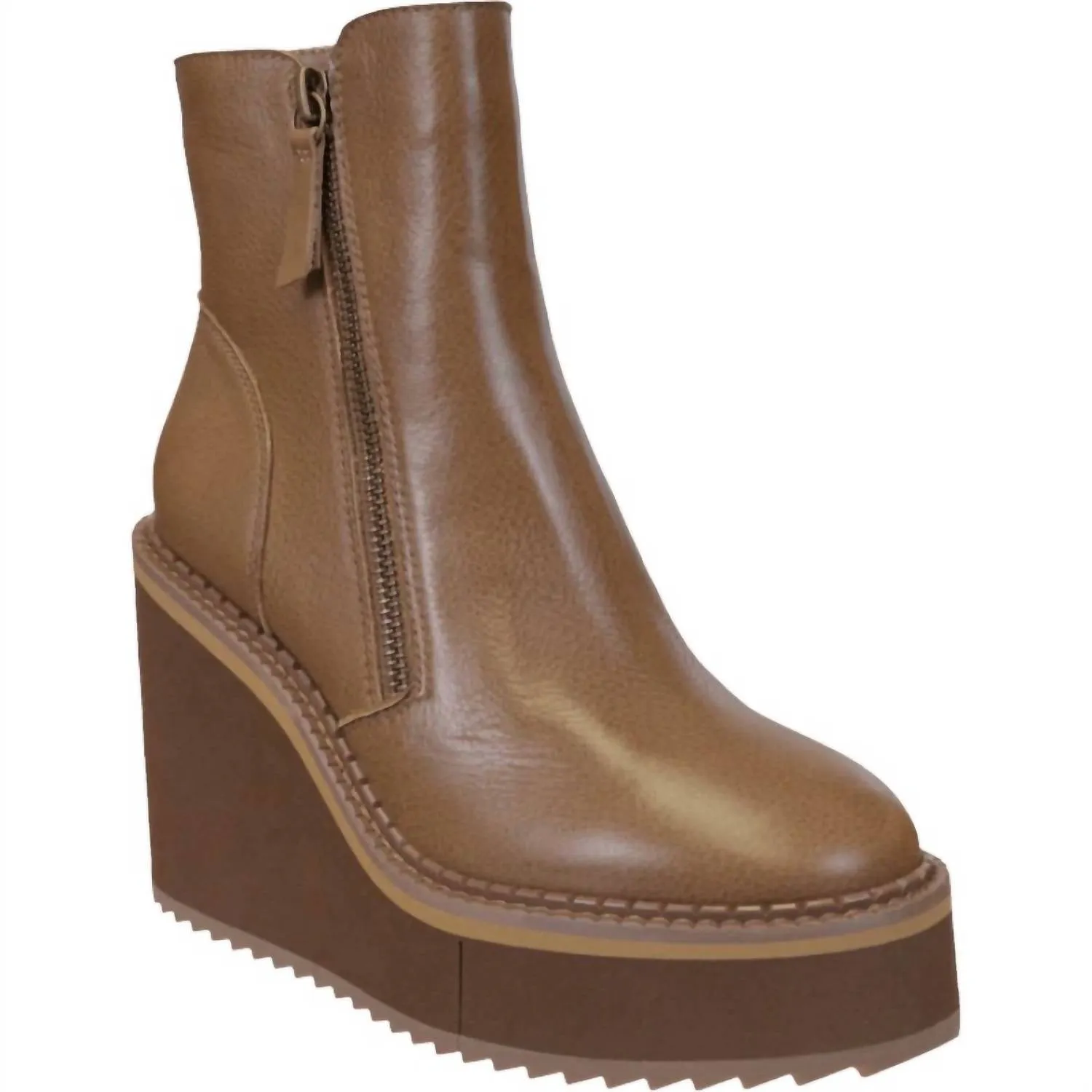 Women's Avail Wedge Ankle Boots In Brown