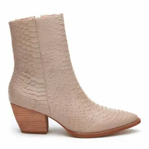 Women's Caty Snakeskin Ankle Boots In Ivory