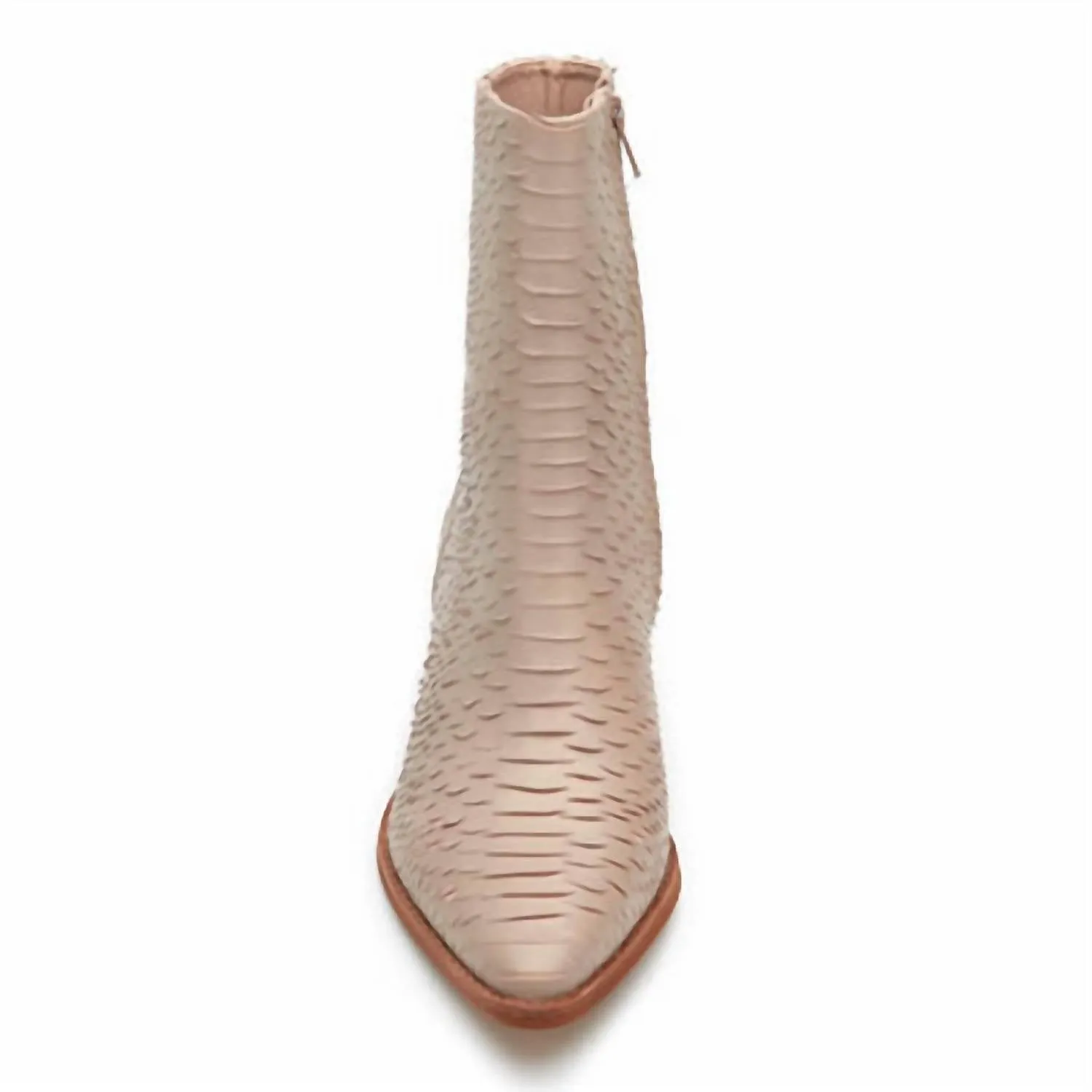 Women's Caty Snakeskin Ankle Boots In Ivory