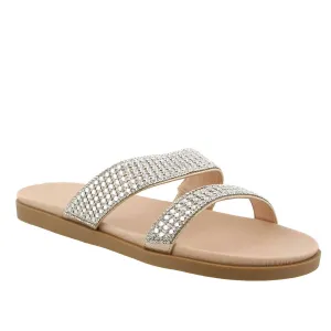 Women's Doreen Sandal In Nude/rhinestone