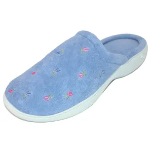 Women's Extra Small Terry Embroidered Clog Slippers