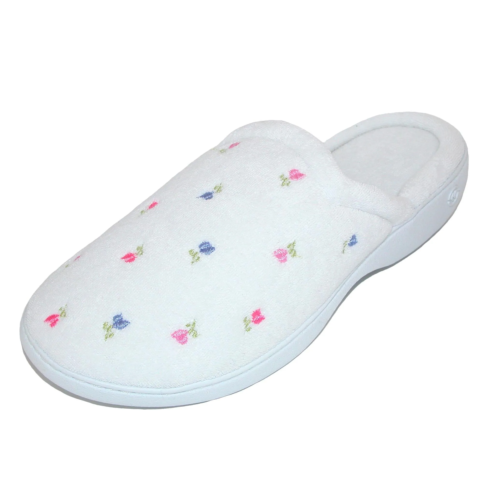 Women's Extra Small Terry Embroidered Clog Slippers