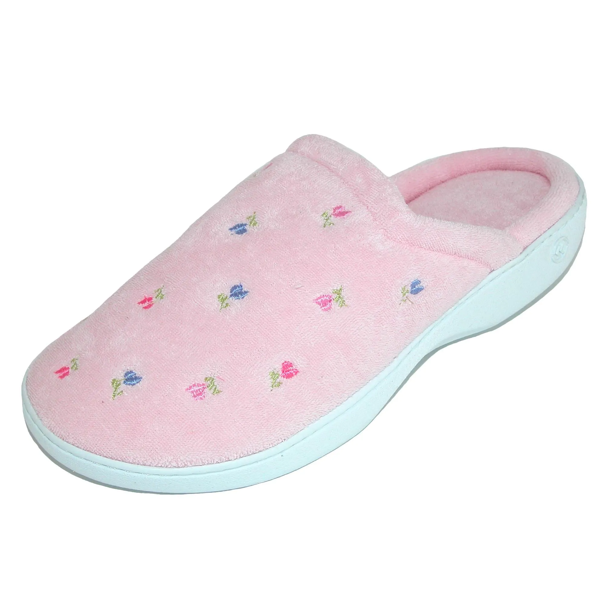 Women's Extra Small Terry Embroidered Clog Slippers