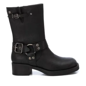 Women's Faux Leather Booties In Black