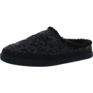 Womens Faux Shearling Slip-on Loafer Slippers