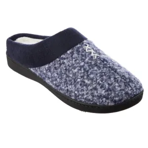Women’S Heathered Knit Jessie Hoodback Slippers In Navy
