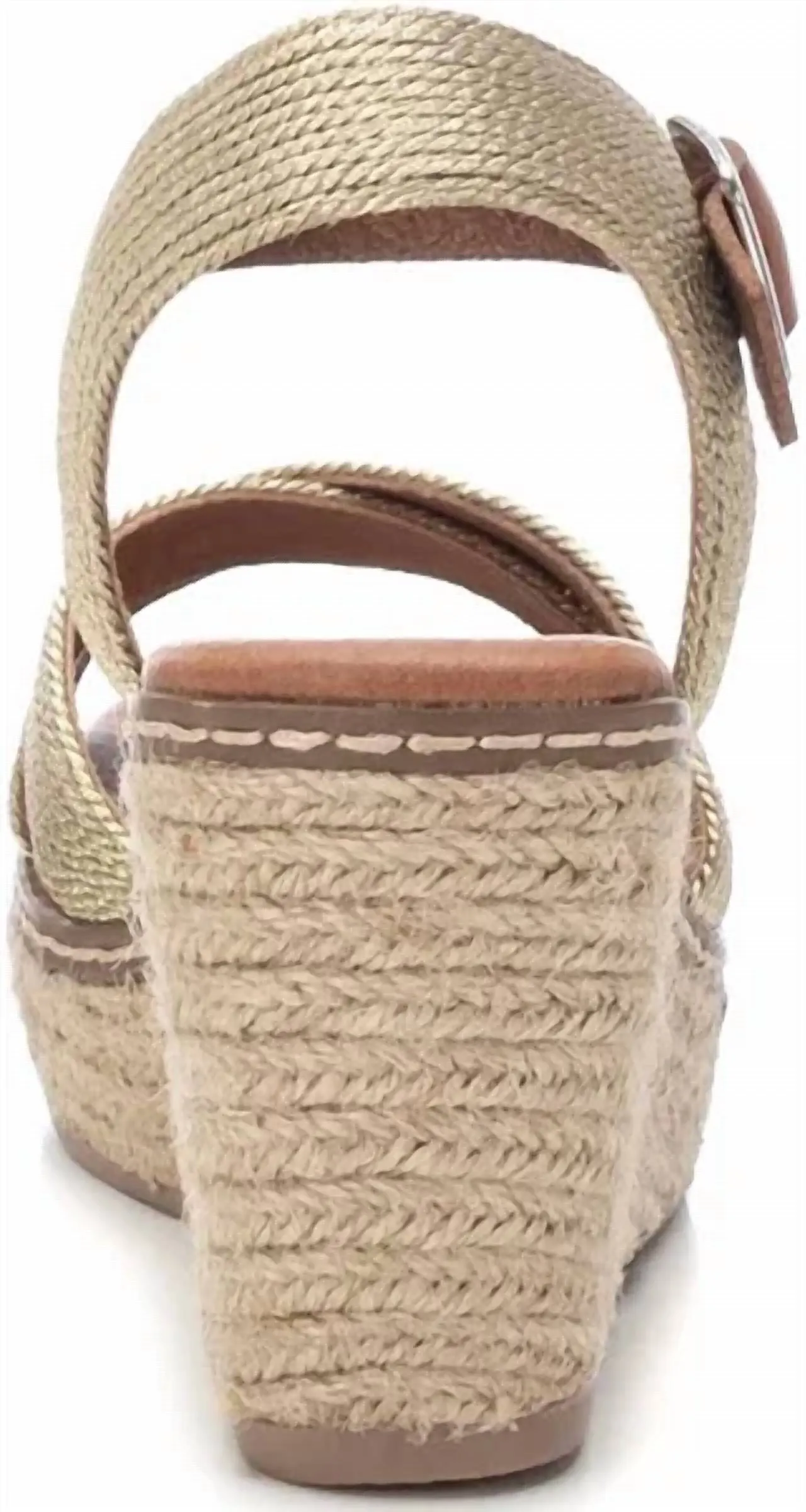Women's Jute Wedge Sandals In Gold