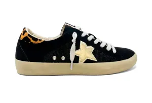 Women's Paula Mesh Sneakers In Black Leopard
