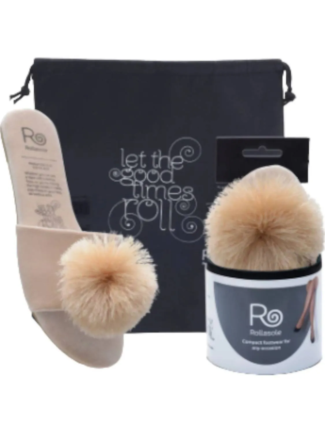 Women's Pom Pom Slippers In Champagne