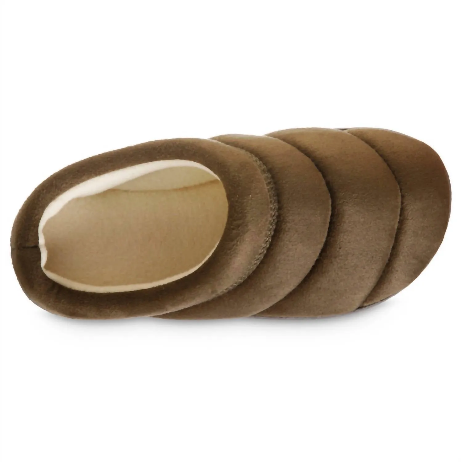 Women's Recycled Microsuede Puffer Clog Slipper In Olive
