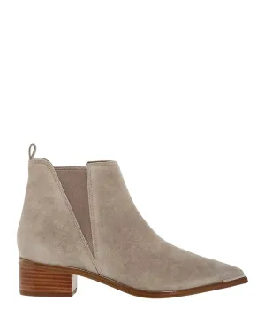 Women's Yale Pointy Toe Chelsea Boot In Ivory Suede