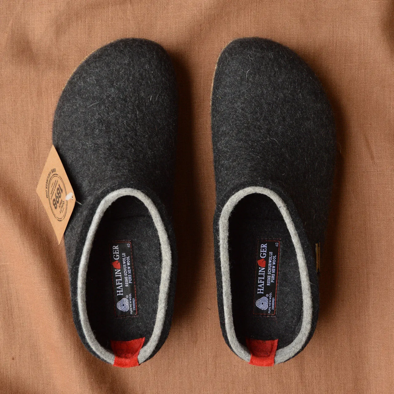Wool Felt Clogs - Kris - Graphite (Adults 36-48) *Pre-order