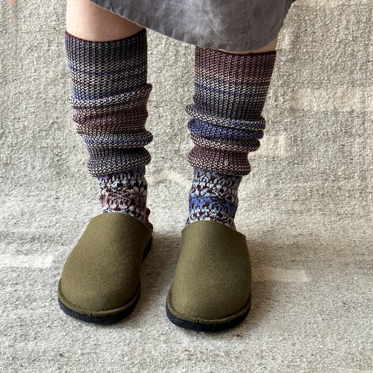 Wool Felt Slippers - Flair Soft - Olive AW24 (Adults 36-41)