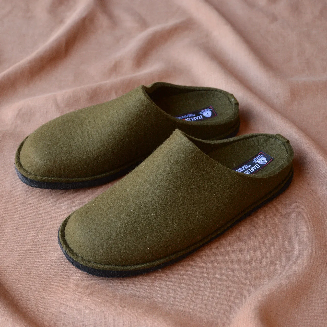 Wool Felt Slippers - Flair Soft - Olive AW24 (Adults 36-41)