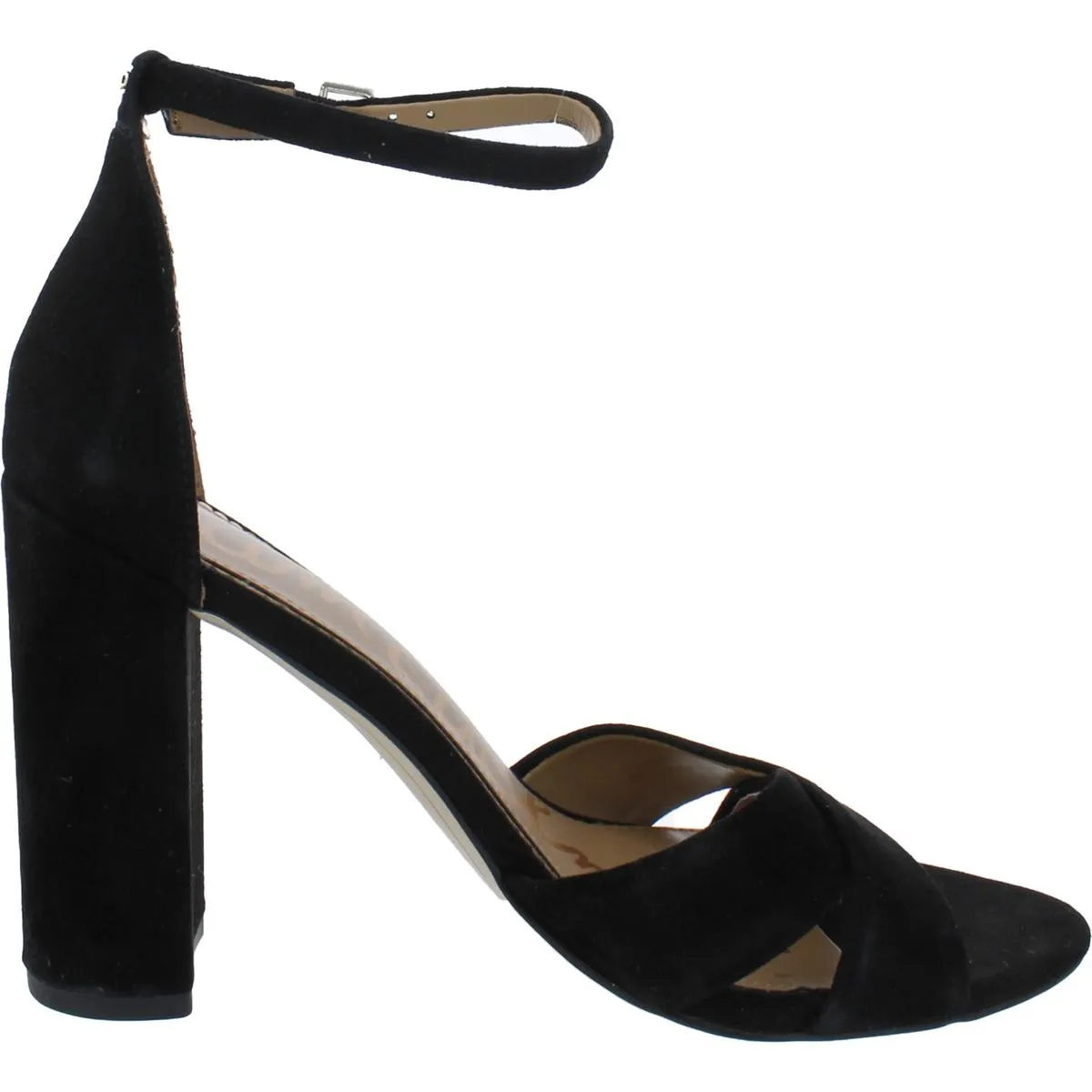 Yancy Womens Suede Ankle Strap Heel Sandals
