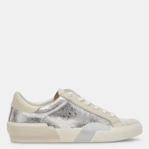 Zina Sneakers Chrome Distressed Leather