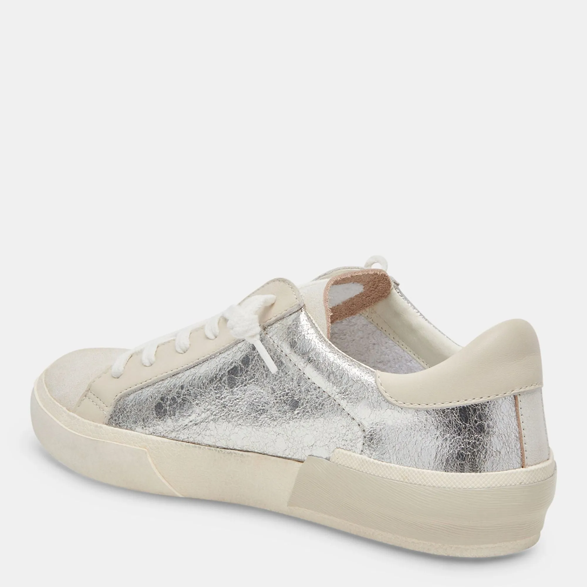 Zina Sneakers Chrome Distressed Leather