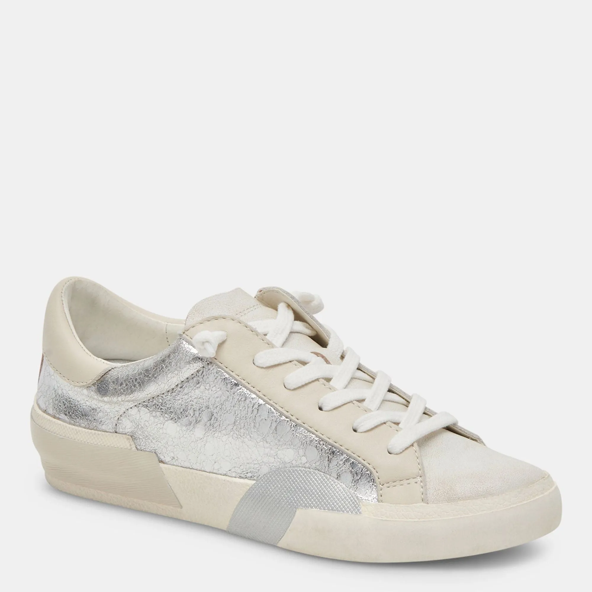 Zina Sneakers Chrome Distressed Leather