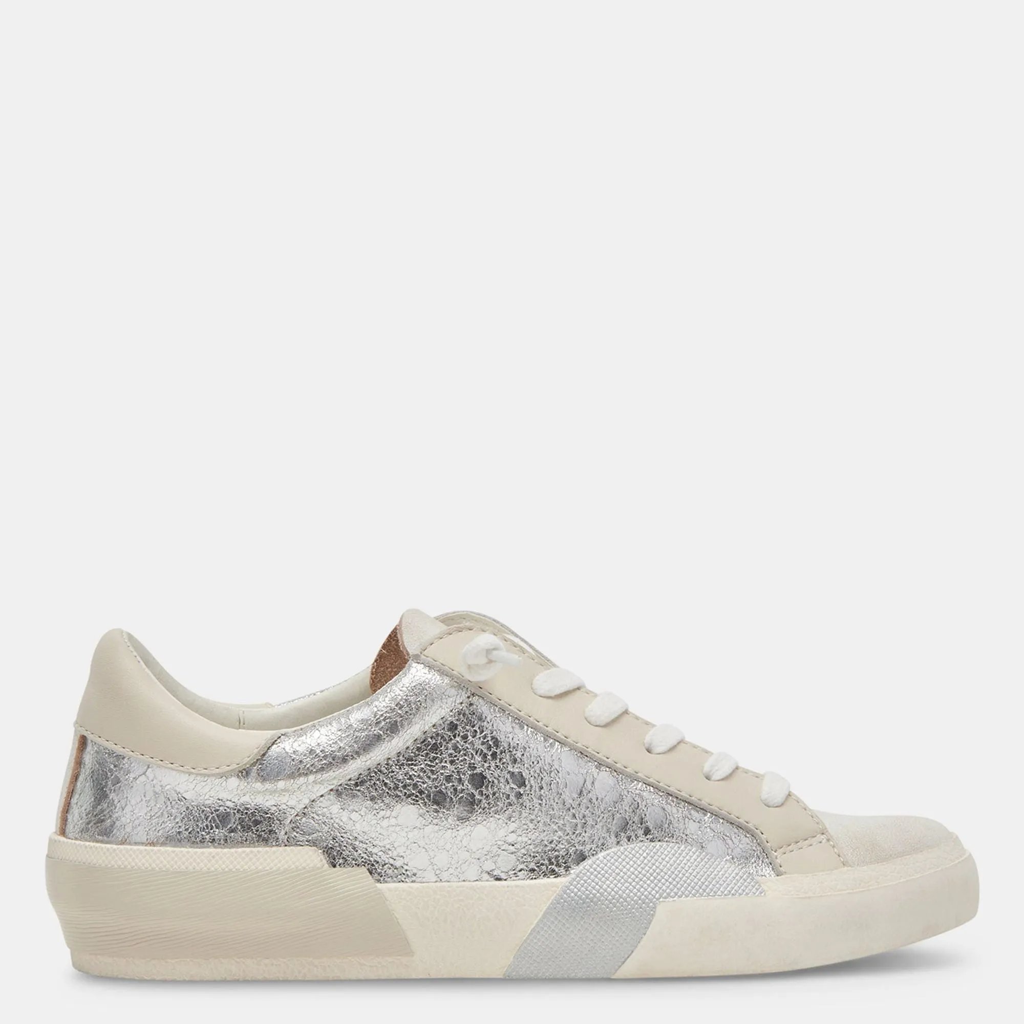 Zina Sneakers Chrome Distressed Leather