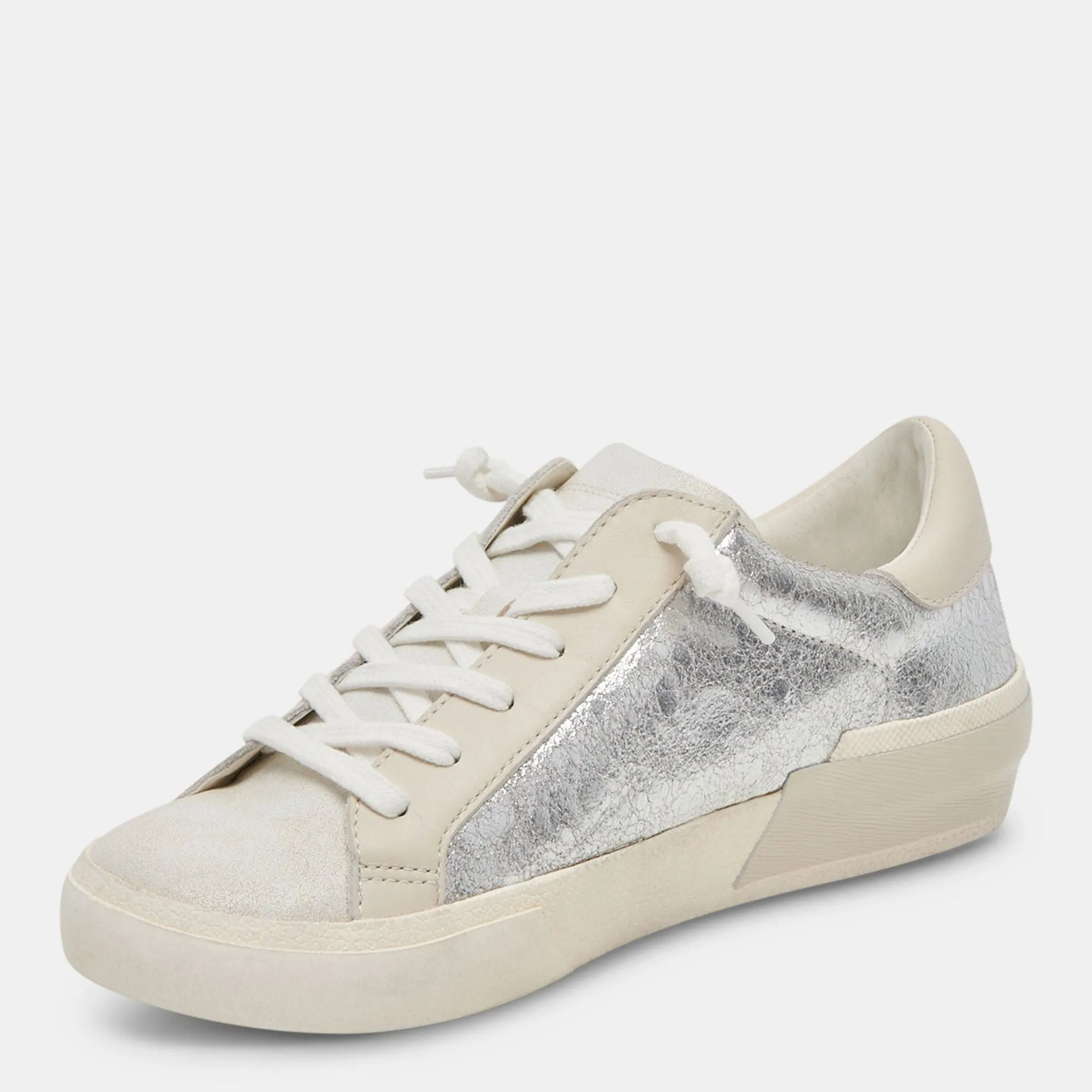 Zina Sneakers Chrome Distressed Leather